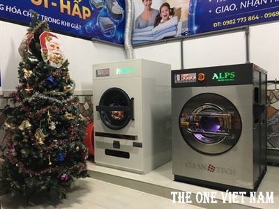 Lắp đặt máy giặt sấy cho tiệm giặt là ngày cuối năm 29/12/2018